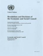 Resolutions And Decisions Of The Economic And Social Council di United Nations: Economic and Social Council edito da United Nations
