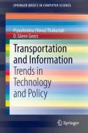 Transportation and Information di D. Glenn Geers, Piyushimita (Vonu) Thakuriah edito da Springer New York