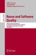 Reuse and Software Quality edito da Springer International Publishing