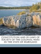 Constitution And By-laws Of Society Of T edito da Nabu Press