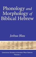 Phonology and Morphology of Biblical Hebrew di Joshua Blau edito da Penn State University Press