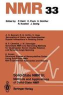 Solid-State NMR IV Methods and Applications of Solid-State NMR edito da Springer Berlin Heidelberg