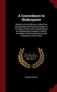A Concordance To Shakespeare di Andrew Becket edito da Andesite Press