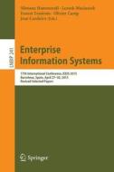 Enterprise Information Systems edito da Springer International Publishing