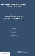 Materials and Physics for Nonvolatile Memories edito da Cambridge University Press