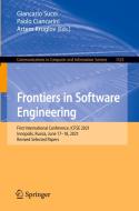Frontiers In Software Engineering edito da Springer Nature Switzerland AG