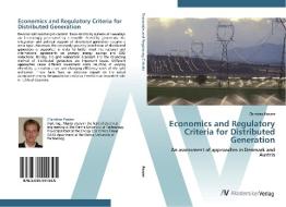 Economics and Regulatory Criteria for Distributed Generation di Christian Panzer edito da AV Akademikerverlag