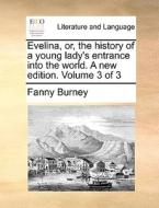 Evelina, Or, The History Of A Young Lady's Entrance Into The World. A New Edition. Volume 3 Of 3 di Frances Burney edito da Gale Ecco, Print Editions