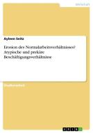 Erosion des Normalarbeitsverhältnisses? Atypische und prekäre Beschäftigungsverhältnisse di Ayleen Seitz edito da GRIN Verlag