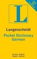 German Pocket Langenscheidt Dictionary edito da Langenscheidt