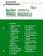 Holt Ciencias y Technologia: Ciencias Biologicas Assessments Evaluaciones edito da Holt McDougal