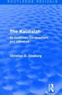 The Kabbalah di Christian D. Ginsburg edito da Taylor & Francis Ltd