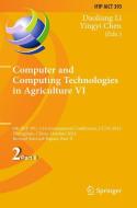 Computer and Computing Technologies in Agriculture VI edito da Springer Berlin Heidelberg