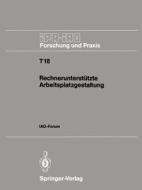 Rechnerunterstützte Arbeitsplatzgestaltung edito da Springer Berlin Heidelberg
