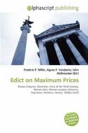 Edict On Maximum Prices edito da Vdm Publishing House