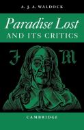 Paradise Lost di Waldock, A. J. A. Waldock edito da Cambridge University Press