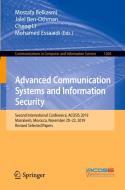 Advanced Communication Systems and Information Security edito da Springer International Publishing