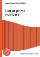List Of Prime Numbers edito da Book On Demand Ltd.