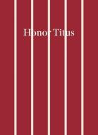 Honor Titus di Honor Titus, Durga Chew-Bose edito da ANOMIE PUB