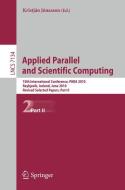 Applied Parallel and Scientific Computing edito da Springer-Verlag GmbH