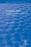 Learning To Read di John R. Beech edito da Taylor & Francis Ltd