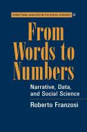 From Words to Numbers di Roberto Franzosi, Franzosi Roberto edito da Cambridge University Press
