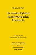 Die Ausweichklausel im Internationalen Privatrecht di Thomas Hirse edito da Mohr Siebeck GmbH & Co. K