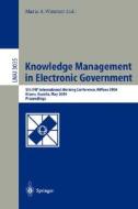 Knowledge Management in Electronic Government di Maria A. Wimmer edito da Springer Berlin Heidelberg