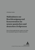 Maßnahmen zur Beschleunigung und Konzentration im neuen spanischen und deutschen Zivilprozess di Christian Gohm edito da Lang, Peter GmbH