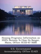 Housing Programs edito da Bibliogov