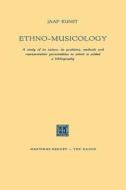 Ethno-Musicology di Jaap Kunst edito da Springer Netherlands