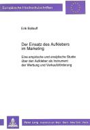 Der Einsatz des Aufklebers im Marketing di Erik Ballauff edito da Lang, Peter GmbH