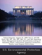 Federal Register August 25, 1999 edito da Bibliogov