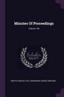 Minutes of Proceedings; Volume 149 edito da CHIZINE PUBN