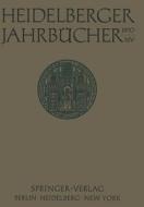 Heidelberger Jahrbücher di H. Schipperges edito da Springer Berlin Heidelberg