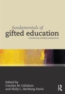 Fundamentals Of Gifted Education edito da Taylor & Francis Ltd