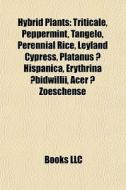 Hybrid Plants: Triticale, Peppermint, Ta di Books Llc edito da Books LLC, Wiki Series