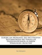 Europa Am Abgrunde; Die Wichtigsten Best di Paul Ruhlmann edito da Nabu Press