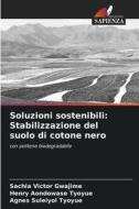 Soluzioni sostenibili: Stabilizzazione del suolo di cotone nero di Sachia Victor Gwajime, Henry Aondowase Tyoyue, Agnes Suleiyol Tyoyue edito da Edizioni Sapienza
