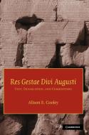 Res Gestae Divi Augusti di Alison E. Cooley edito da Cambridge University Press