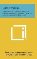 Little Waters: A Study of Headwater Streams and Other Little Waters, Their Use and Relations to the Land di Harlow Stafford Person edito da Literary Licensing, LLC