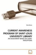 CURRENT AWARENESS PROGRAM OF SAINT LOUIS UNIVERSITY LIBRARY di Rina Diaron edito da VDM Verlag