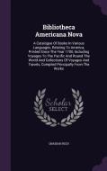 Bibliotheca Americana Nova di Obadiah Rich edito da Palala Press
