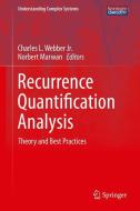 Recurrence Quantification Analysis edito da Springer-Verlag GmbH