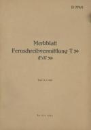 D 775/5 Merkblatt Fernschreibvermittlung T 39 (FsV 39) edito da Books on Demand