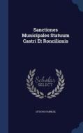 Sanctiones Municipales Statuum Castri Et Roncilionis di Ottavio Farnese edito da Sagwan Press