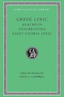 Greek Lyric di D. A. Campbell, Anacreon edito da Harvard University Press