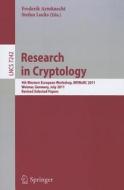 Research in Cryptology edito da Springer Berlin Heidelberg