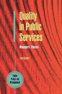 Quality in Public Services di N/A Gaster edito da McGraw-Hill Education