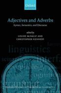 Adjectives and Adverbs di McNally &. Kennedy edito da Oxford University Press